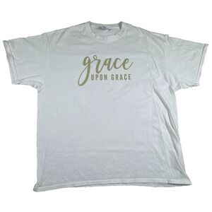 Grace Upon Grace‎ Women's Short Sleeve White T-Shirt Size 2X-Large